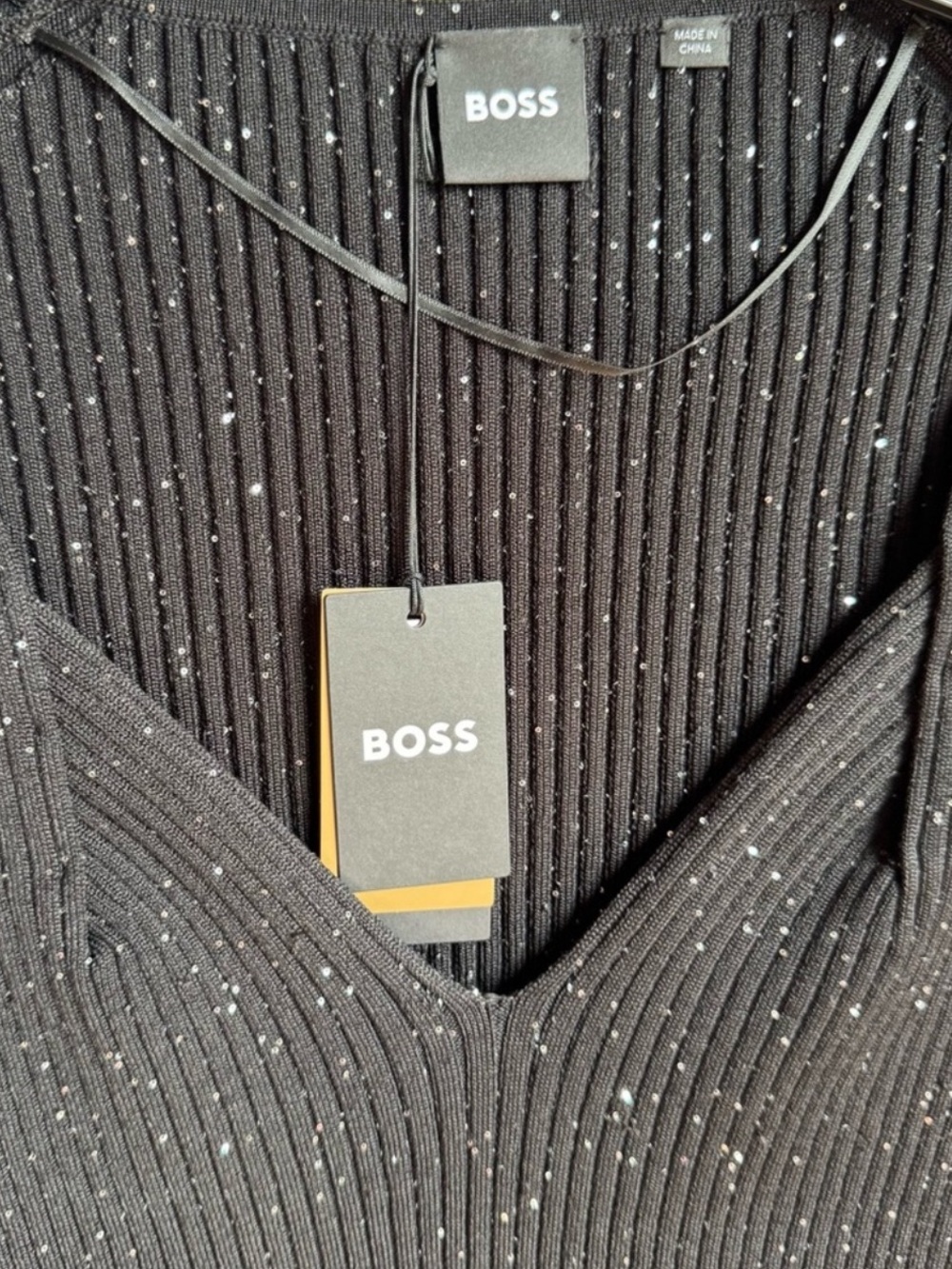 NWT HUGO BOSS RIBBED SWEATER WITH SEQUIN EMBELLISHMENTS SZ XL - Picture 7 of 12